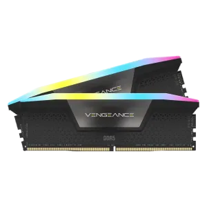 حافظه رم دسکتاپ کورسیر مدل CORSAIR VENGEANCE RGB 64GB DDR5 5200Mhz Dual CL40