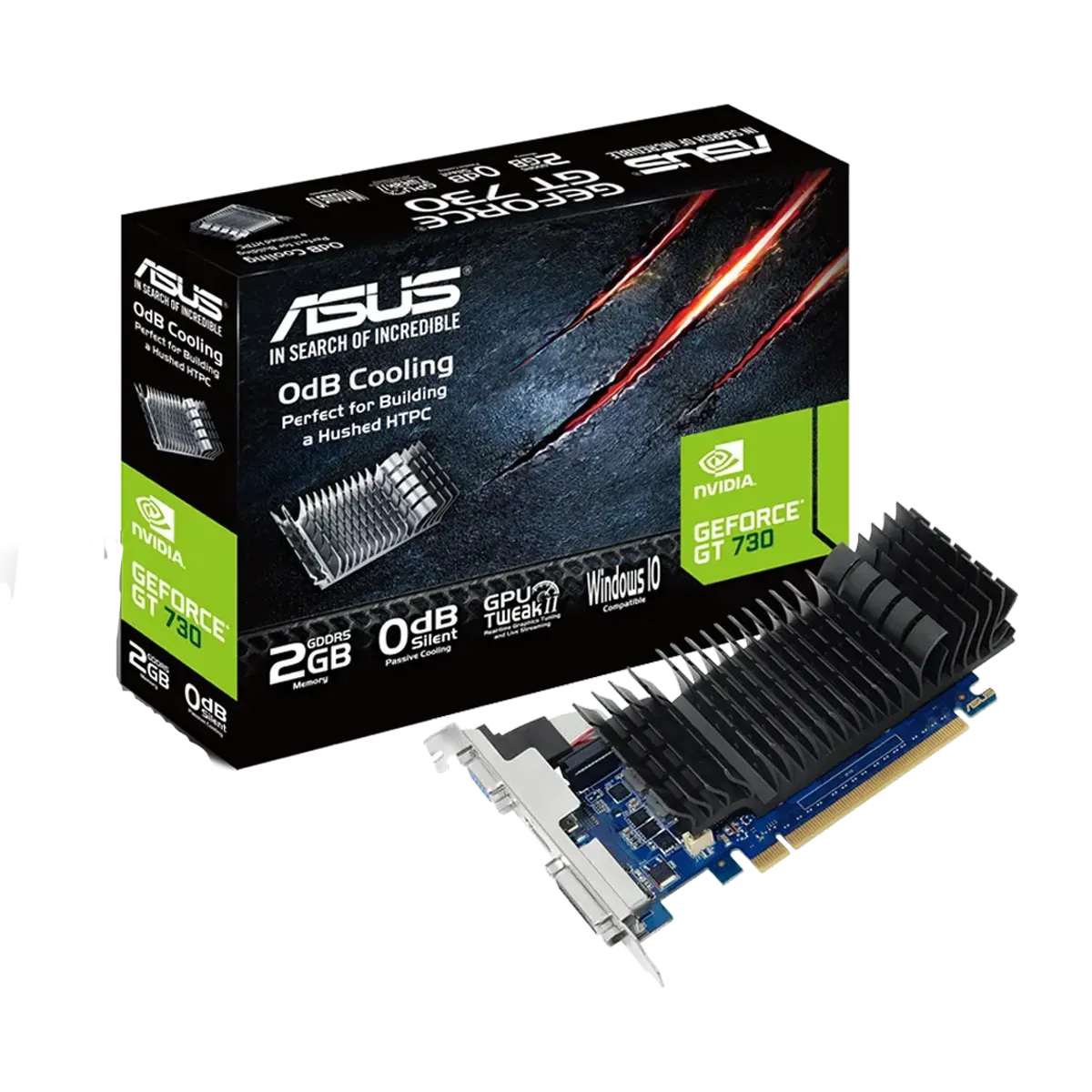 کارت گرافیک ایسوس مدل ASUS GT730 SL 2GB DDR5 BRK