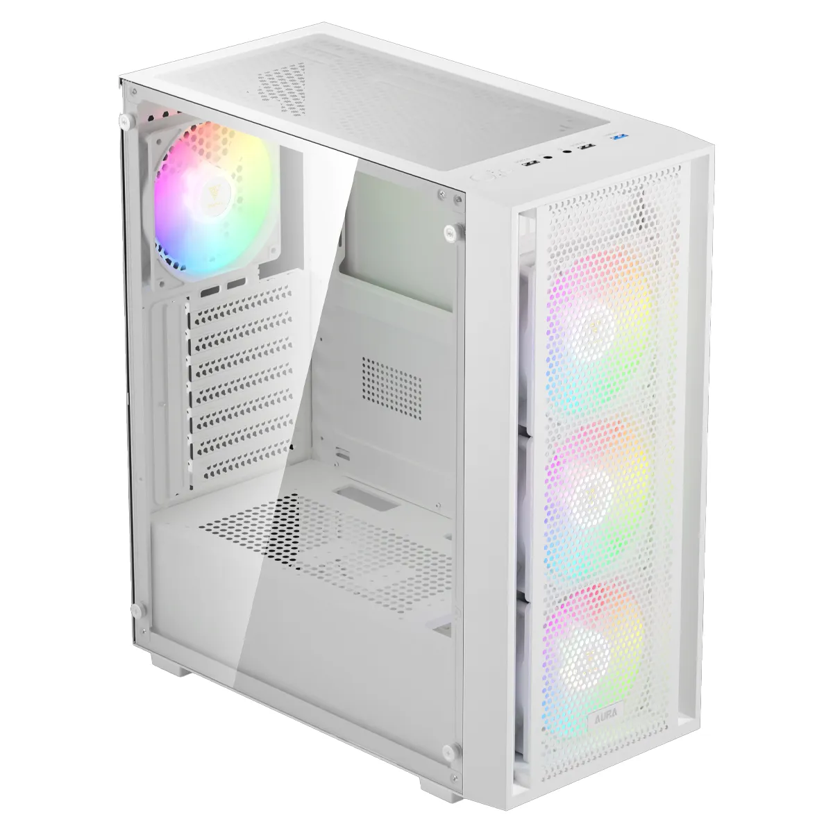 کیس کامپیوتر گیم دیاس مدل GAMDIAS AURA GC2 ELITE WH ARGB
