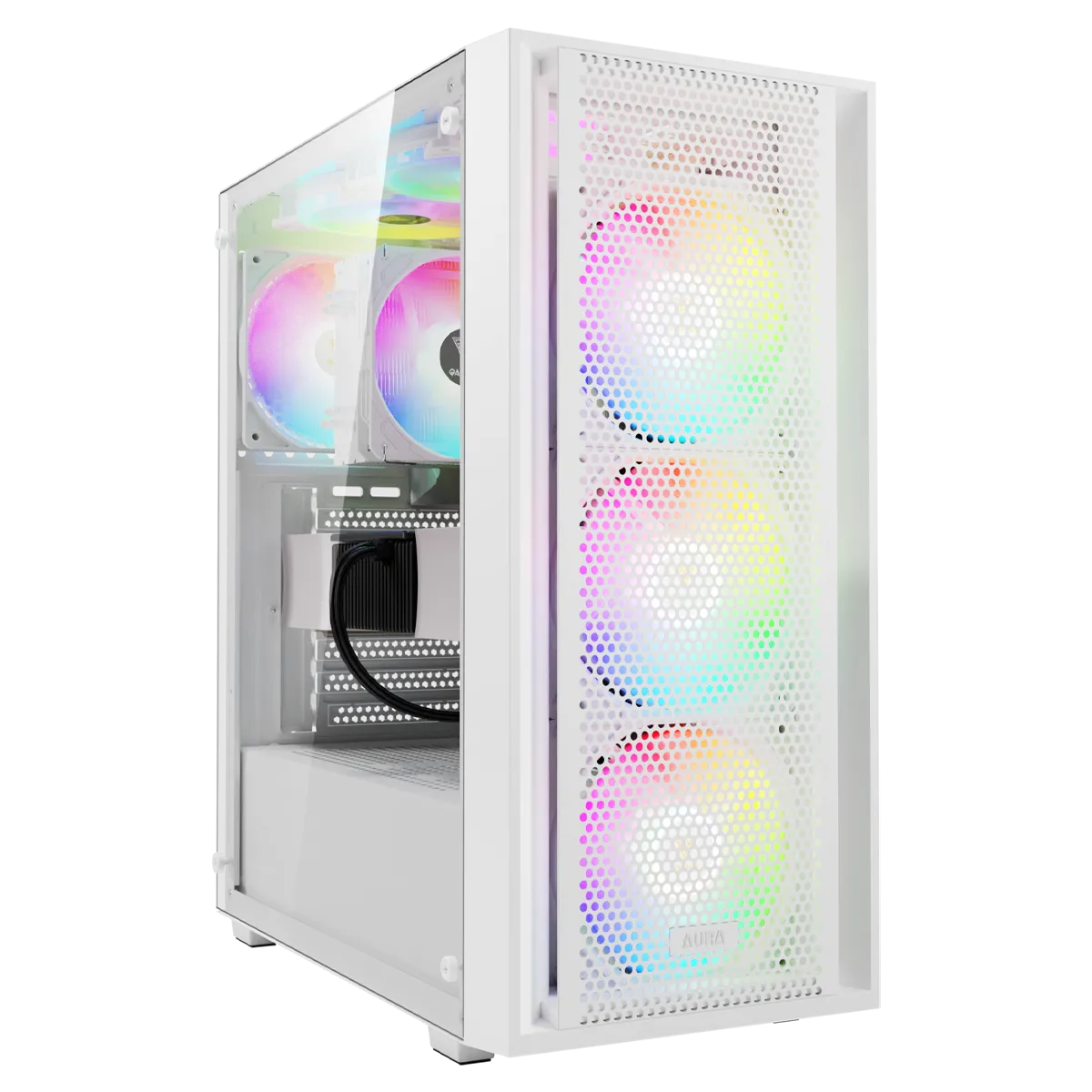 کیس کامپیوتر گیم دیاس مدل GAMDIAS AURA GC2 ELITE WH ARGB